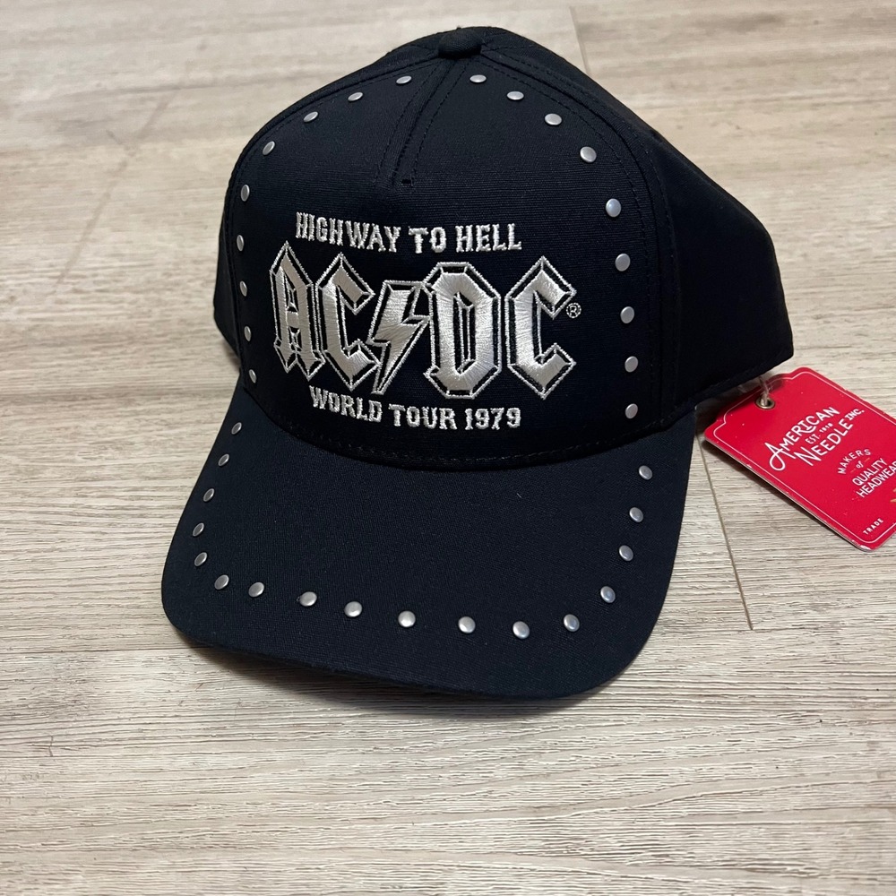 AC/DC Highway‎ to Hell Hat Studded Baseball Cap World Tour American Needle